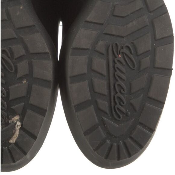 Gucci Black Wedge Boots with Knit Design - Picture 7 of 9